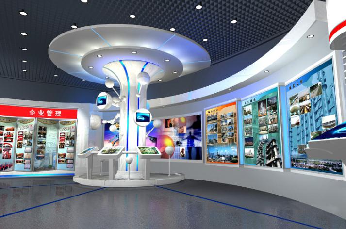 南(nán)昌展覽設計(jì):九星傳媒展廳設計(jì)裝修樣版-8